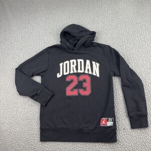 Nike Air Jordan Fleece Pullover Hoodie Big Kids Size L (12-13) 95C479-023 Black